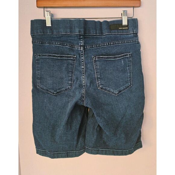 DKNY Jeans Pull-On Bermuda Shorts Medium Wash Stretch Denim Size S Comfy - Picture 6 of 7